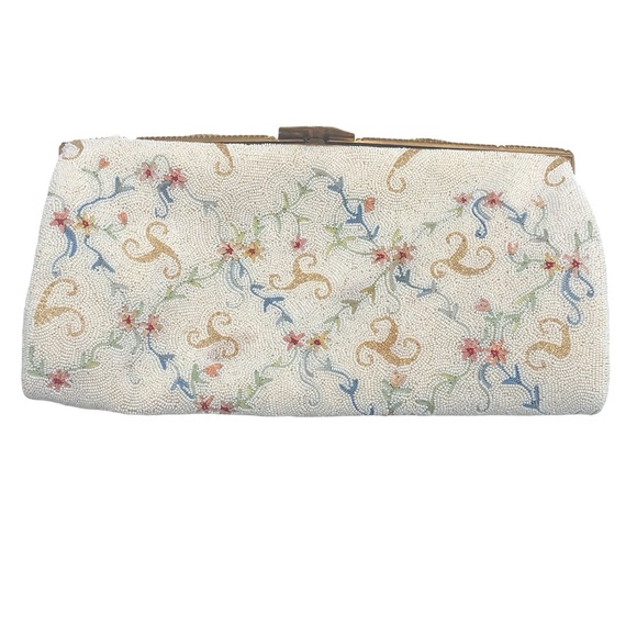 VINTAGE DOFAN MADE IN FRANCE BEADED CLUTCH - Picture 1 of 16
